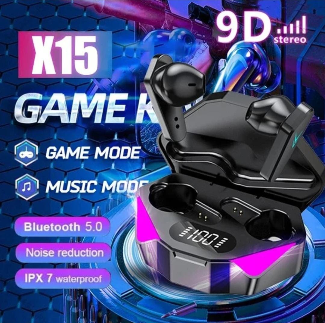 X 15 GAMING cascos de baja latencia para videojuegos, con micrófono, para Xiaomi y iPhone, 65ms