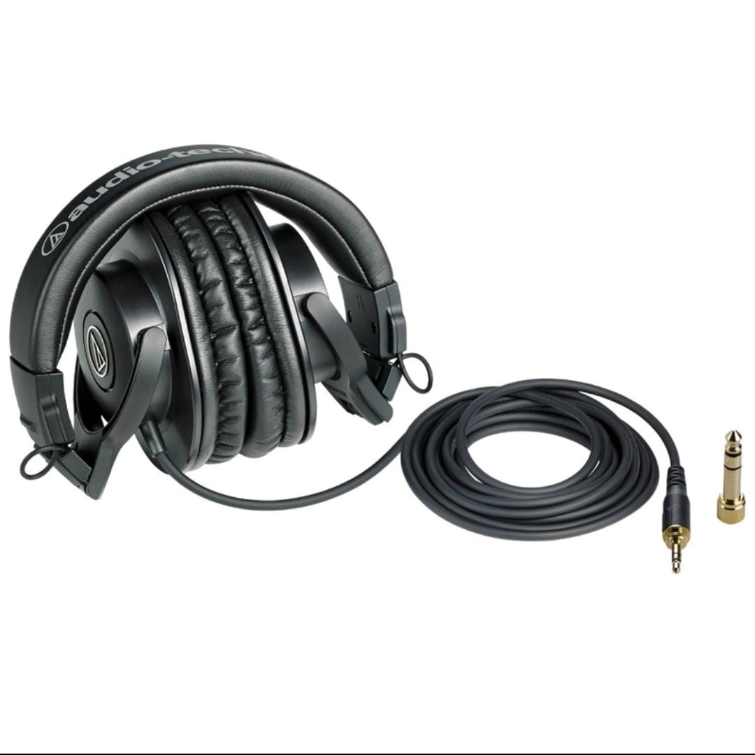 Audio-technica-auriculares ATH-M30x profesionales, cascos dinámicos con Monitor cerrado sobre la oreja, plegables, HiFi, originales